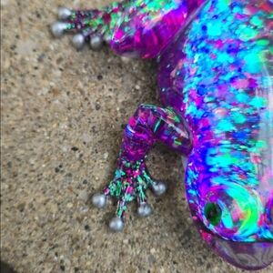 Colorful Mosaic Frog Figurine